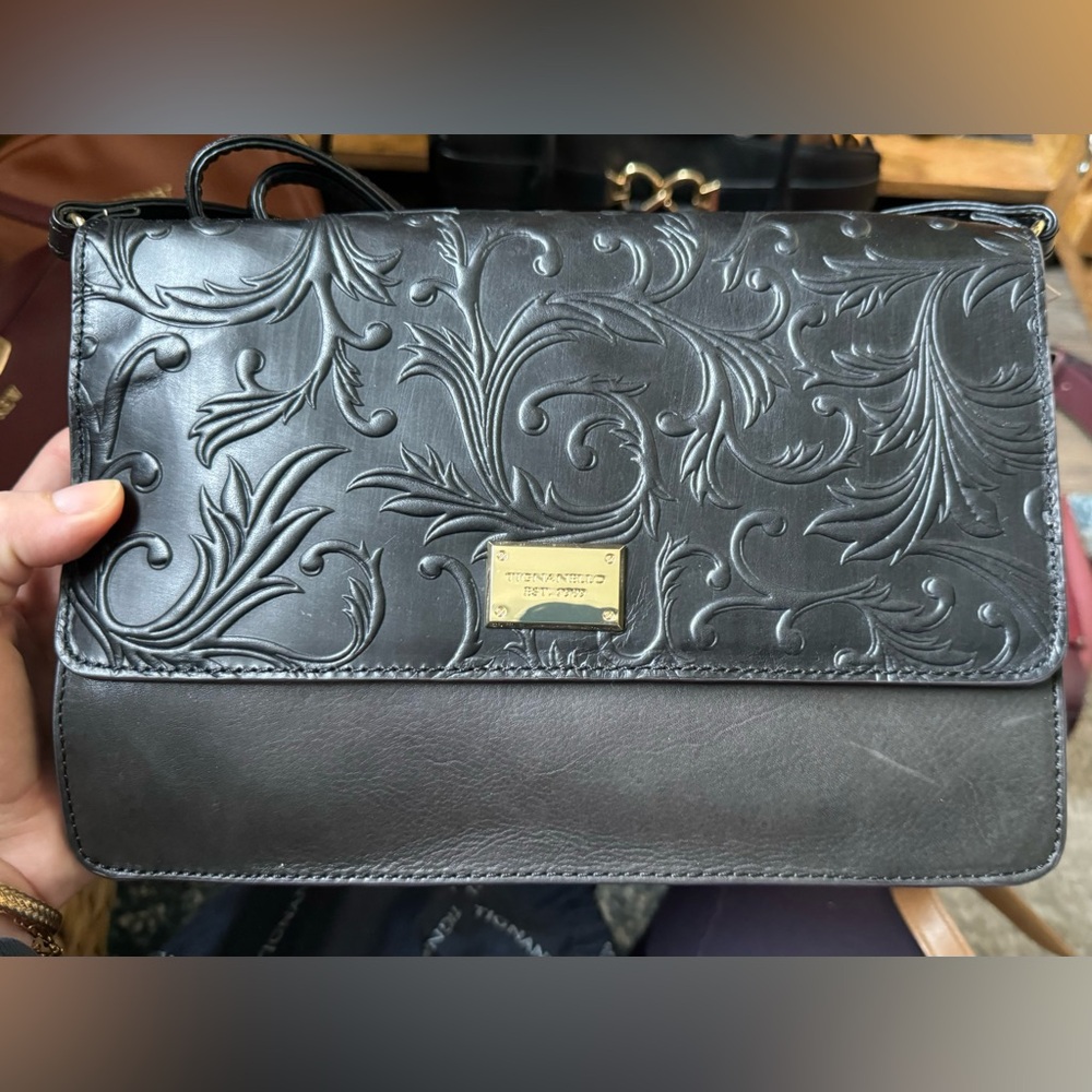 Black Tignanello crossbody purse - never used